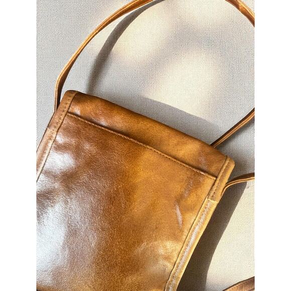 Vintage 90s Wilson’s Leather Crossbody Bag | Tan Brown Soft Leather | Y2K Purse - Picture 5 of 9